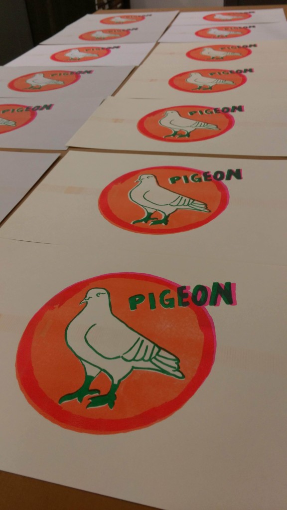 Pigeon Risograph Prints