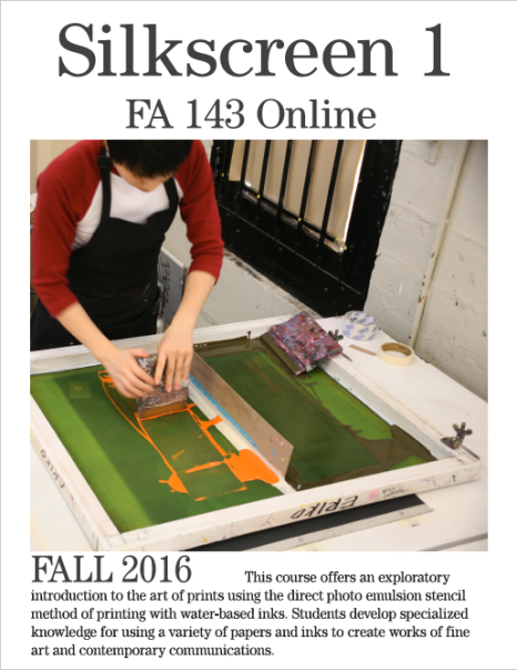 Fall 2016 Silkscreen Online Poster